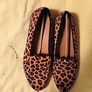 Clark's leopard print loafers.